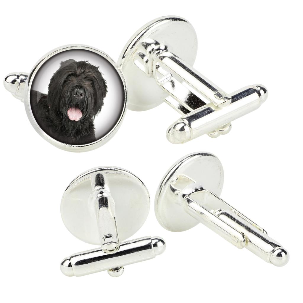 Black Russian Terrier, Chornyi Terrier - Cufflinks In a Box, Handmade Jewelry, Product of the Art-Dog Brand