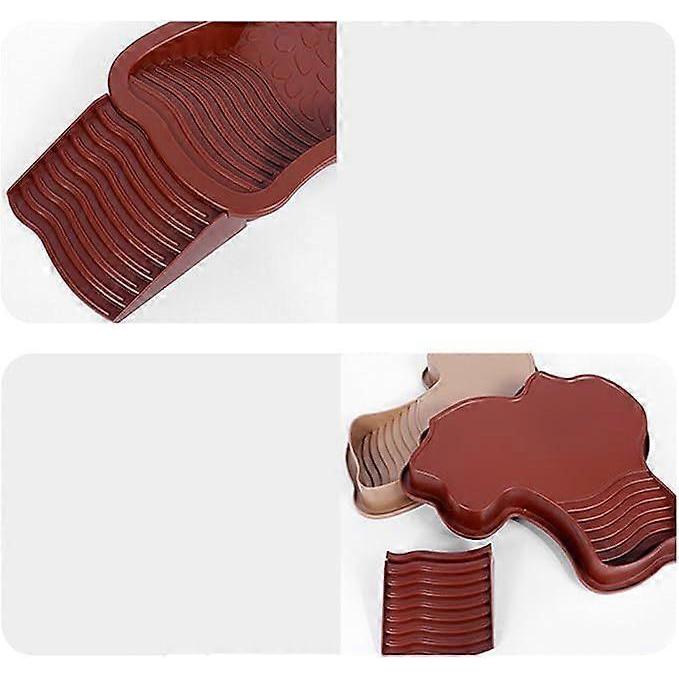 Terrestrial Turtle Feeding Bowl, Water Dish Pool Turtle Basin with Ramp, Reptile Water Bowl with Ladder, Shower Basin for Terrace