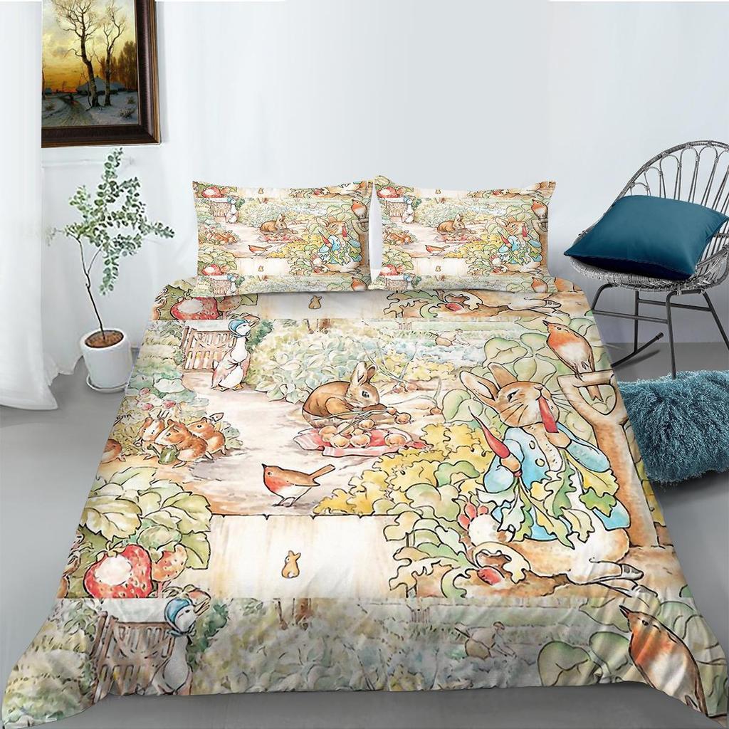 3D-Digitaldruck-Bettwäsche-Set, Bettbezug und Kissenbezug, Einzelbett, Doppelbett, große Tiermuster-Bettwäsche mit Reißverschluss, saubere, bequeme Bettwäsche