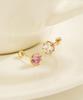 Minimalpiercing 14K Moissanite Diamond Queen Piercing Earrings