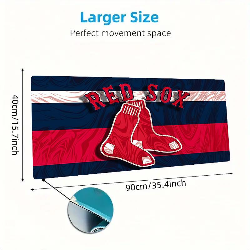 Boston Red Sox Print  Cushion Non-slip Laptop Tablet Big Mousepad XXL Mat Mini PC Playmat With Lock edge