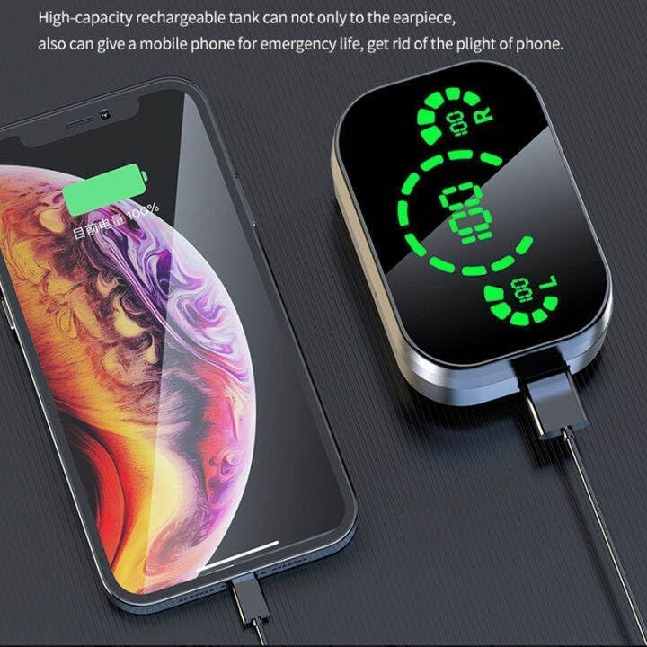 Wireless Earbuds,Wireless Heasphone, Bluetooth 5.4 Mini Earphone Headphones IPX7 Waterproof,20 Hours Playing Time,Touch Control HiFi Digital LED