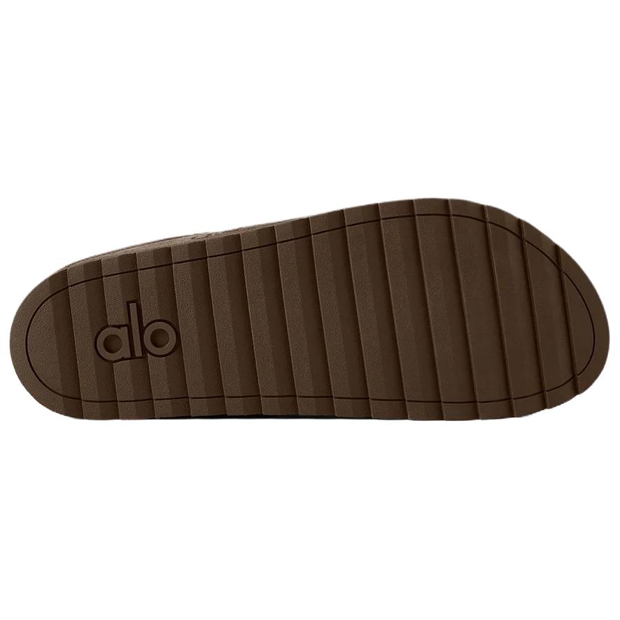 Alo Yoga Recovery Comfortable Fitting Non-Slip Slide Sandals Unisex Footwear Dark-Roast-Brown A0827U-04064