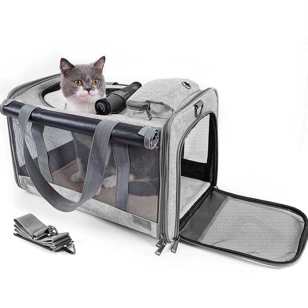 Large-Capacity Breathable Cat & Small Dog Outing Bag, Foldable & Portable Handheld Pet Carrier