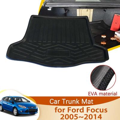 For Ford Focus 2 MK2 MK2.5 Hatchback 2005~2014 2013 2012 2008 Accessorie Trunk Mat Floor Tray Waterproof Liner Cargo Boot Carpet