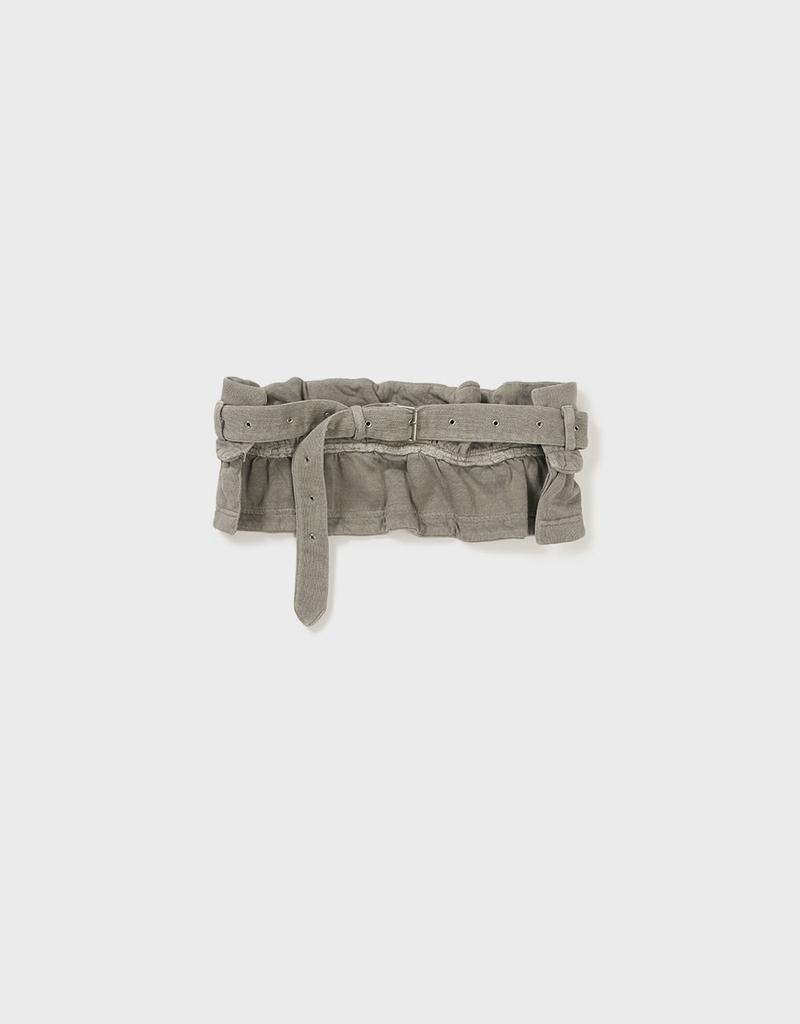 Ememdeobeulyu [Mmw] Frill Belted Pigment Sweat Pants (Beige)