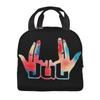Custom Jul French Rapper Hip Hop Portable Lunch Boxes Women Waterproof Thermal Cooler Food Insulated Lunch Bag Office Work