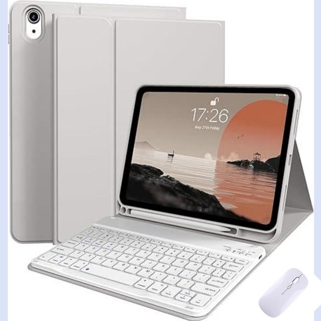 2025 iPad 11 Protective Case with Bluetooth Keyboard & Mouse – Compatible with Apple Air7