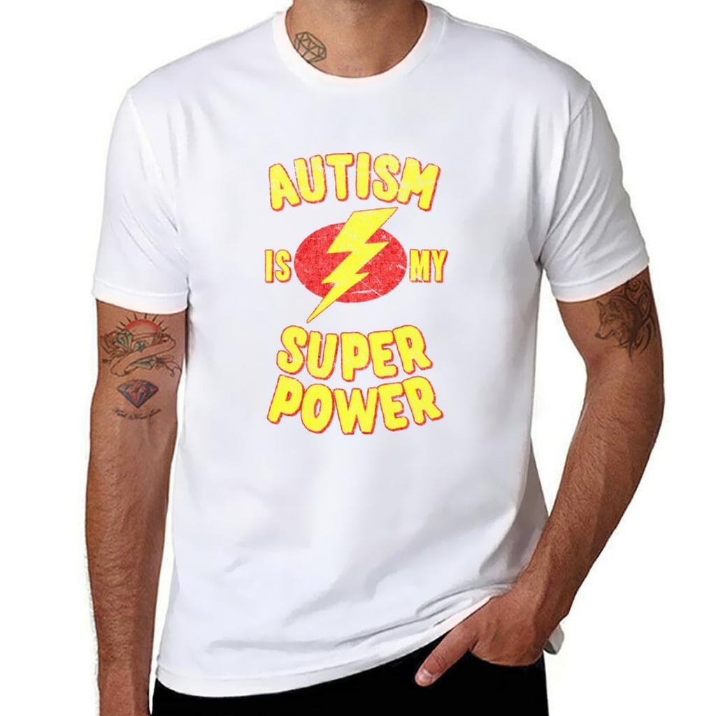 Autism Is My Superpower Vintage Tshirt Holiday Outdoor Tshirt