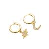 Chic Asymmetric Star And Moon Ear Cuffs For Women Lightweight Niche Design Fashionable Trendy Earrings Jewelry