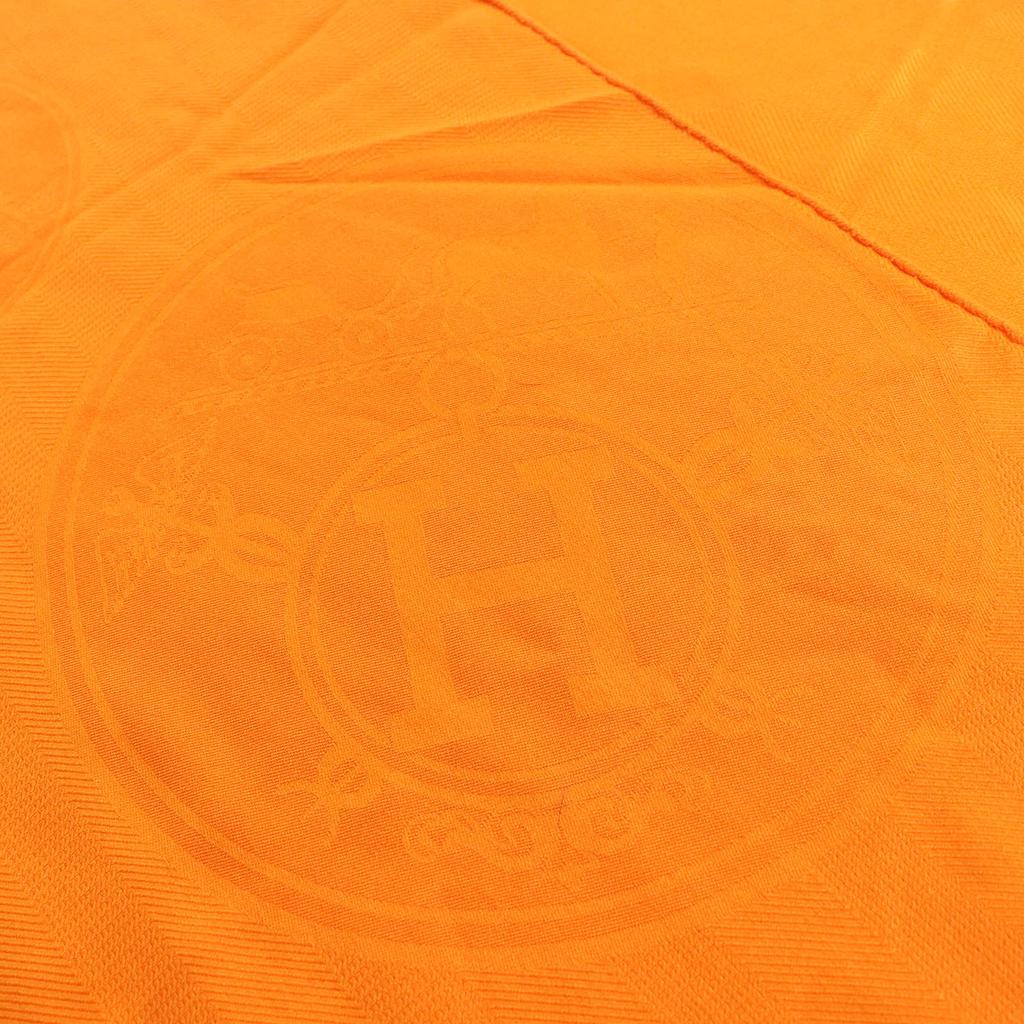 Excellent HERMES shawl New Libris Orange cashmere Women 262494S Used