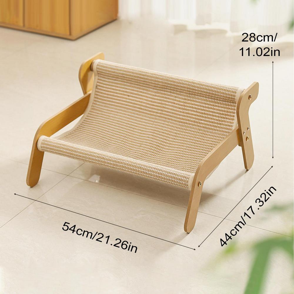 Sisal Scratching Post Wear-resistant Large Cat Cat Sofa Integrated Recliner All Seasons Universal Wooden Pet Hammock Cat Nest