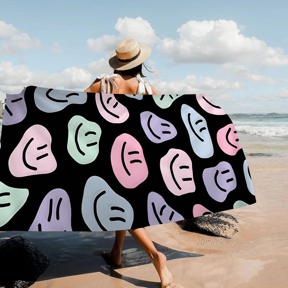 

Smiley Faces Towel Microfiber Beach Towel Absorbent Quick dry Soft Yoga Swimming Resort Mountain Climbing Towel W40*H60(CM)