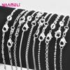 Authentic 5PCS Solid 925 Silver Jewelry Chains Necklace with Lobster Clasps Fit Men Women Pendant 18 Designs 16-30 Inch