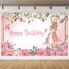 Cartoon rabbit Peter Pan garden children's birthday party backdrop rabbit flower carrot cake table decor gift baby christening party684