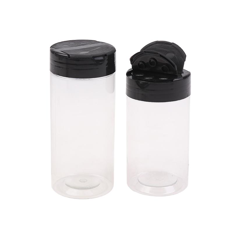 5/6 Pcs Durable Plastic Seasoning Jar, Portable Salt Cellar, Empty Pepper Shaker, Double Flip-Top Transparent Seasoning Jar