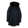 YVES SALOMON [HOMME] 7WHM15891CV1W Black Rabbit Fur Mod Coat coat 44 blackUsed