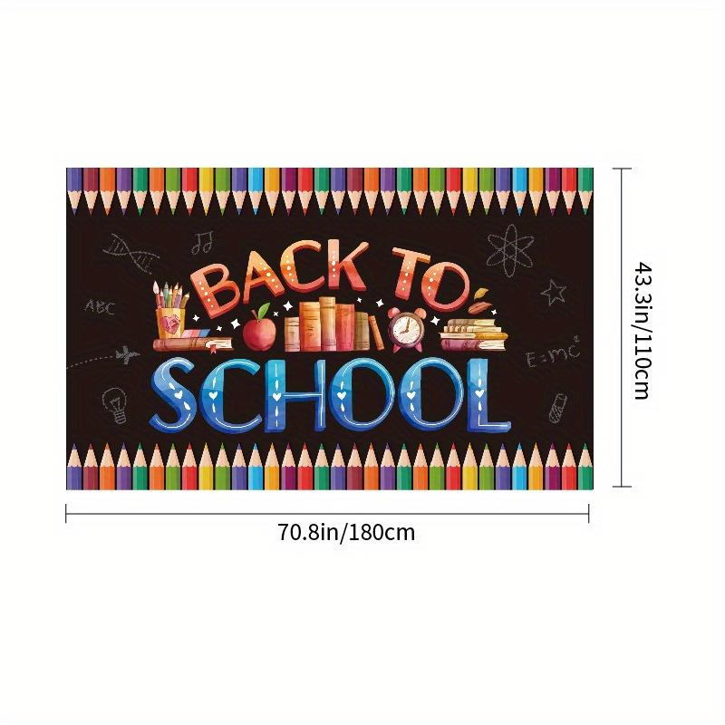 1pc Set Up Supplies, Hang Banners, Flags, Return To School, Party Activities, Take Photos, Background Cloth for The Beginning of The School Season