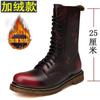 Large Size Foreign Trade Men's High Leather Boots British Men's and Women's Boots Riding Boots Long Knight Boots Tooling Couple Boots