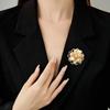 Damen Leichter Luxus Design Elegante Imitationsperle Pfingstrose Blume Brosche Modisch Vielseitig Nische Designgefühl Brosche