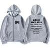 OASIS Live 25 Tour Vintage Hoodie Men's Women Fleece Harajuku Coat Zip Up Jacket Autumn Winter Fashion Sweatshirts