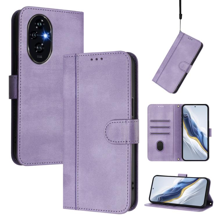 Linien-Spleißschnalle Retro Leder Handyhülle