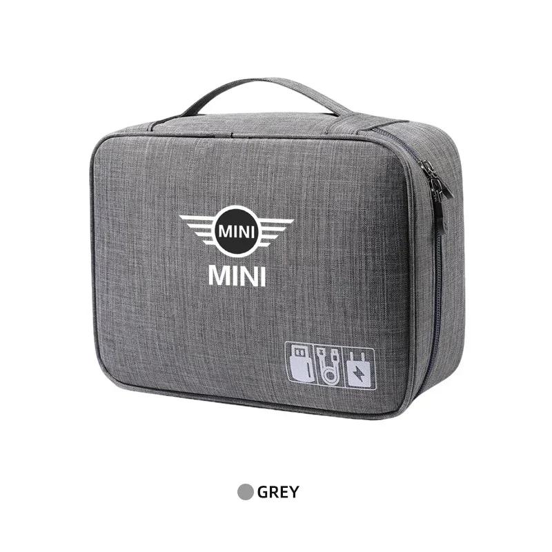Car Digital Storage Bag USB Data Cable Organizer Accessories For MINI One Cooper JCW Countryman Clubman Cabrio Paceman Coupe Gqtsu22