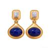 Medieval Vintage Silver Needle Oval Earrings Retro Court Style Stud Earrings Light Luxury High-end Earrings