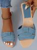 Women's 2023 Trendy Flat Bottom Cross-Strap Sandals - Indoor/Outdoor
