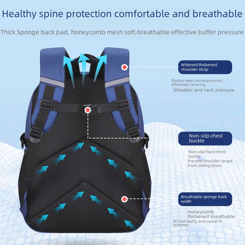 Space Astronaut Kids School Backpack: Lightweight, Spine-Supporting, Large Capacity, Waterproof, Child-Friendly Design.