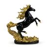 Rearing Horse Figurine Decorative WaveBased Base Indoor Ornament for Art Collectors,