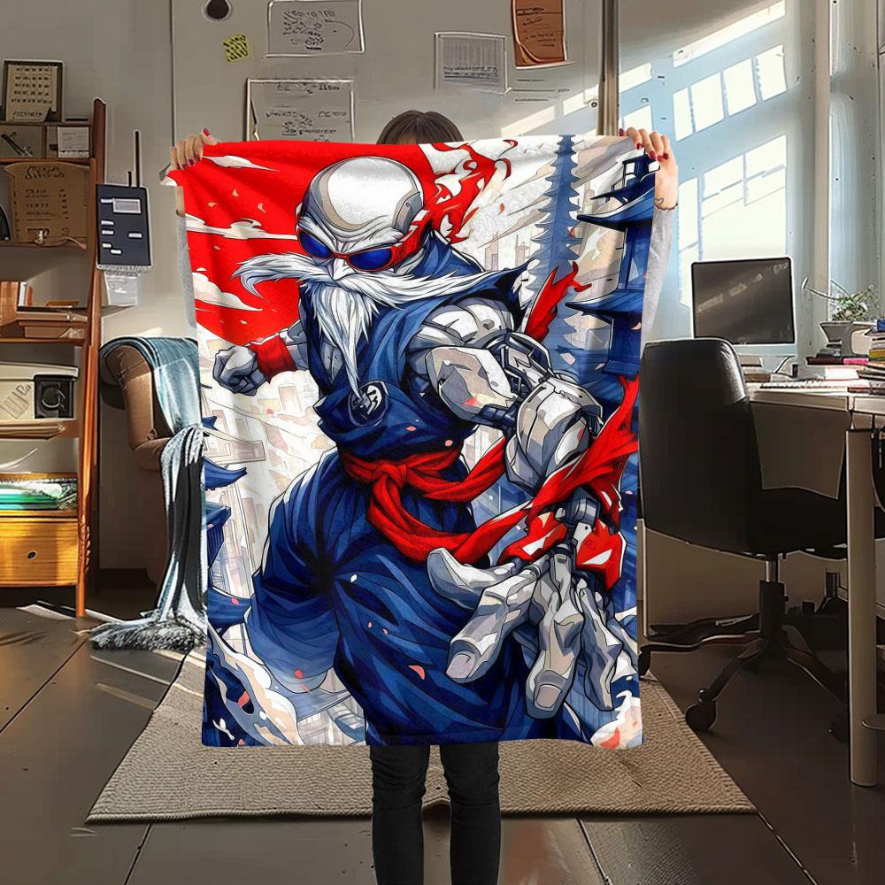 

1Pc Dragon Ball Totem Print Flannel Blanket, High quality Comfortable for All Seasons, Home Decor, Warmth and Comfort, Perfect for Christmas Gifts 80cm x 120cm