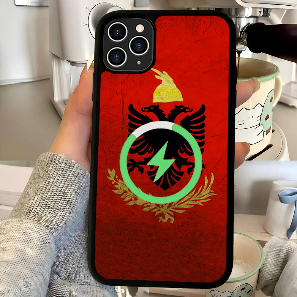 

Albania Flag Eagle Logo For Magsafe Magnetic Phone Case For IPhone 17 16 Pro Max 15 Plus 14 13 12 11 Cover iPhone 16