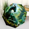1pc Fantasy Forest Dragons Mythical Creatures Automatic Open/CloseUmbrella,Compact Umbrella for Men & Women Day Gift.A016