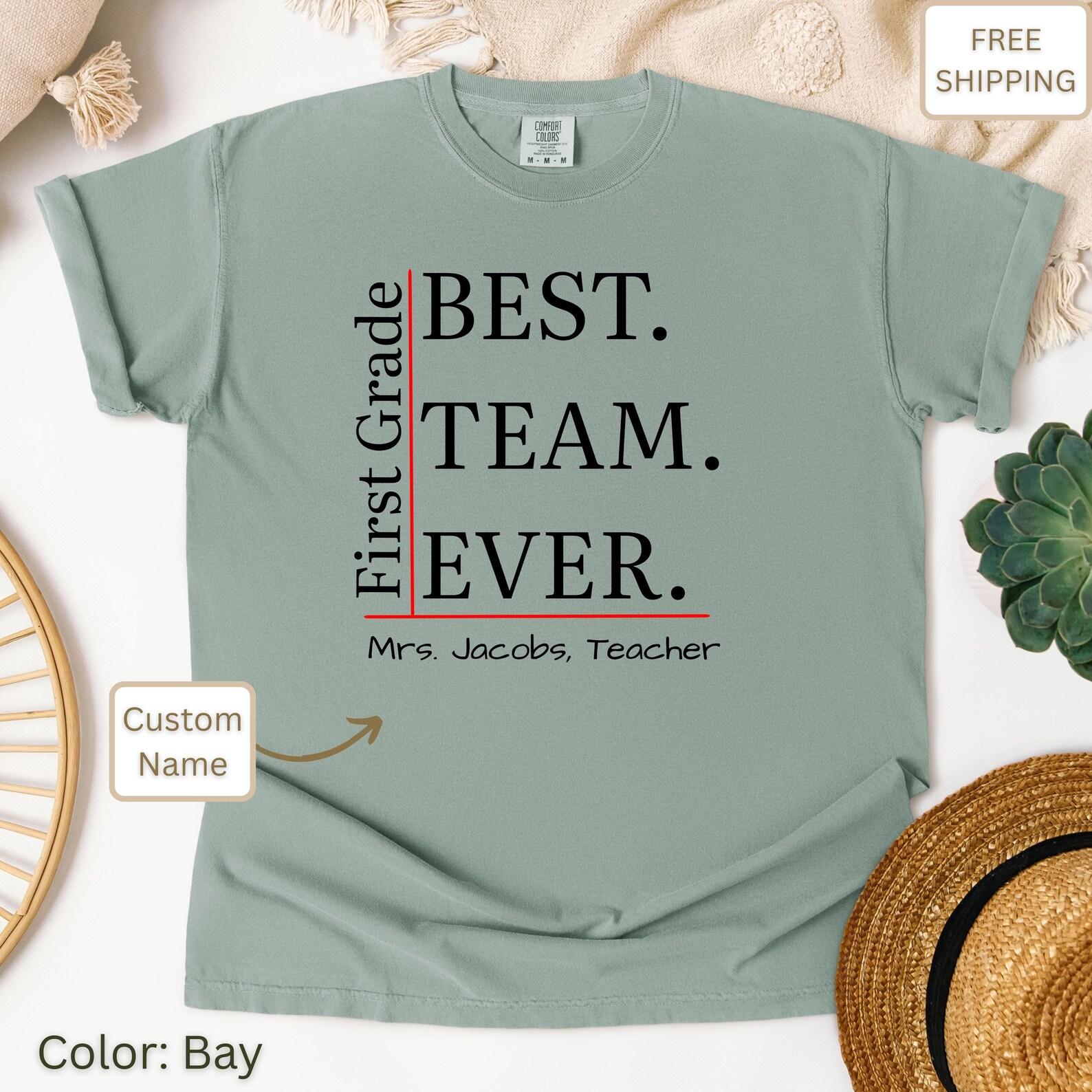 2nd Grade Dream Team T-Shirt: Comfort Colors Teacher Appreciation Class Gift M