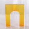 Simple and Creative Yellow Transparent Crystal Geometric Arch Decorative Ornaments Hotel Model Room Entrance Living Room Decorations