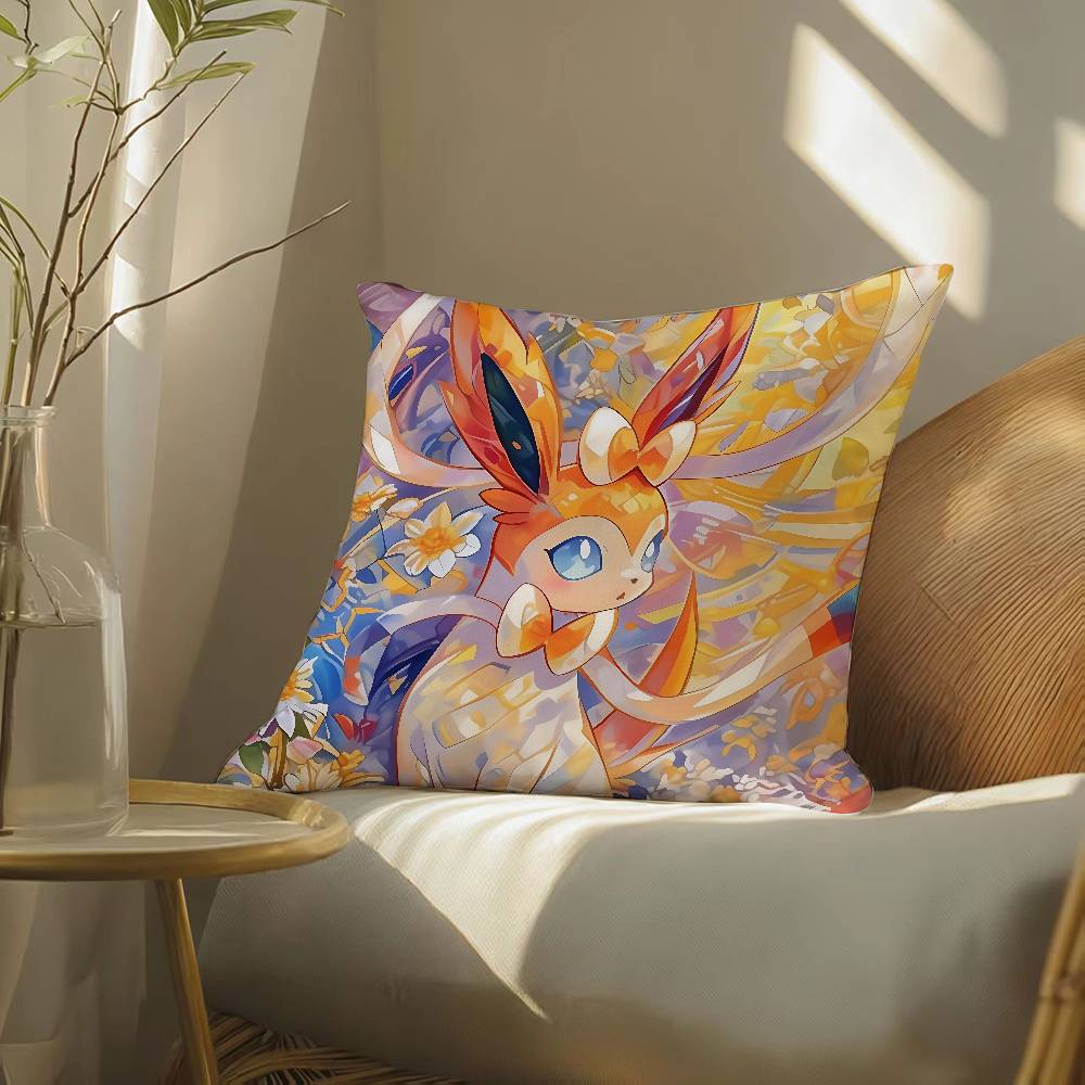Pokemon Legendary Trio Anime Plush Pillow Cover Soft Short Plush Cushion Cover For Sofa Bedroom Home Decor Gift