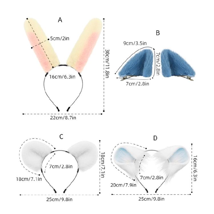 Adorkable Headband Cartoon Rabbits Hair Hoop Eye-catching Headpiece Headwear for Halloween Cosplay Role Play