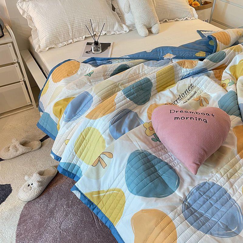 Cuvertură de pat cu spălare mecanică Cuvertură subțire Cuvertură de vară Cuvertură de pat dublă cu un singur pat Pătură de pat cu aer condiționat