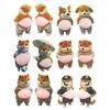 1 Pair 3D Belly Dog Anti-collision Sticker Anxiety Stress Relief Elastic Tummy Cartoon Puppy Decal Fat Belly Animal Buffer Sticker