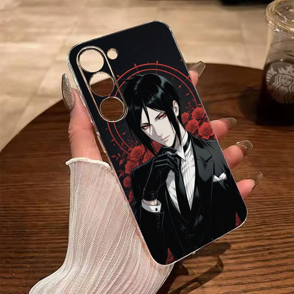 Classic anime-B--Black- Butler Phone Case For Samsung Galaxy A71,A70,A52,A51,A40,A30 Transparent Cover