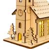Unfinished Wood House Living Room Sculpture Festival Village Christmas Scene