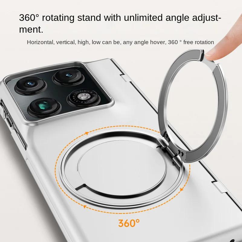 Magnetic Metal Holder With Tempered Glass Film Full Protection Case For Motorola Razr Fold Moto Fold Spring Hinge Folded Cover
