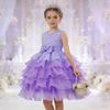 Rochie Nouă Princess Scânteietoare din Organza și Dantelă pentru Petrecerea de Ziua de Naștere a Fetelor Rochie Formală de Seară