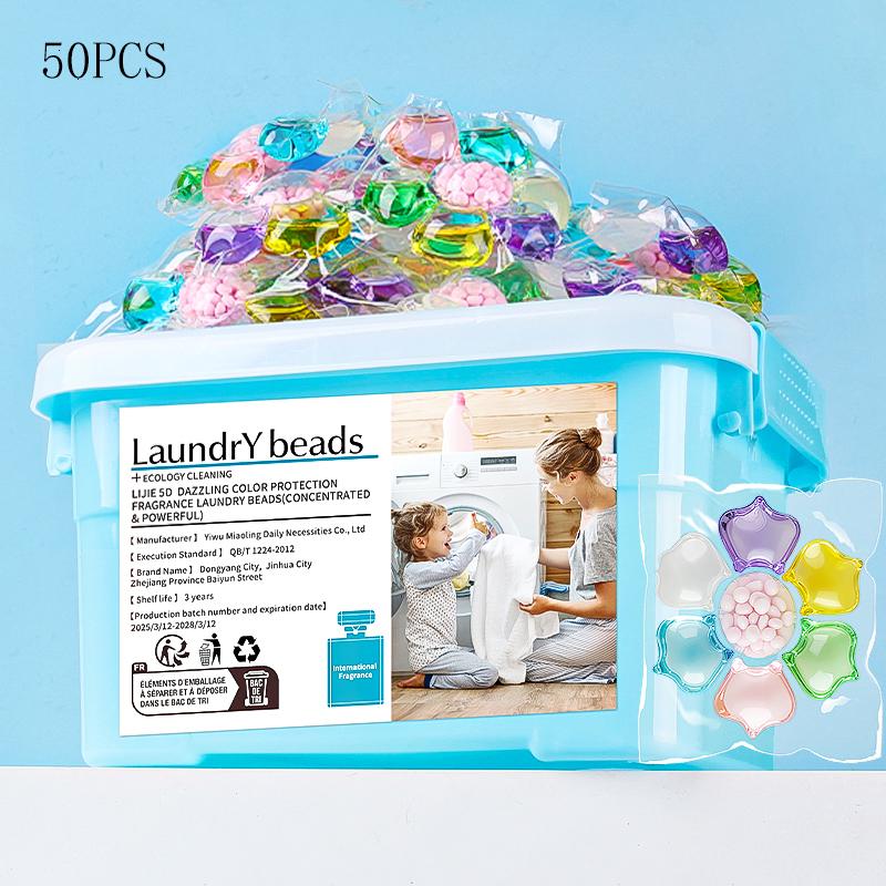 30-50 Pieces of Laundry Beads 7-in-1 Laundry Beads Fragrance Beads Essential for Home Apartments and University Dormitories