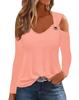 Women Casual Summer Floral Print Long Sleeve U Neck Blouse Fashion Shirts