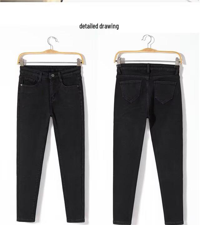 Women's High Waist Skinny Fleece-Lined Denim Pants - Thickened Warm Winter 2025 Trousers