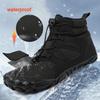 Herren Damen Wasserdichte Winterstiefel Schnee Barfuß Freizeitschuhe Outdoor Warme Arbeitsschuhe Knöchelschuhe für Trekking Klettern Wandern