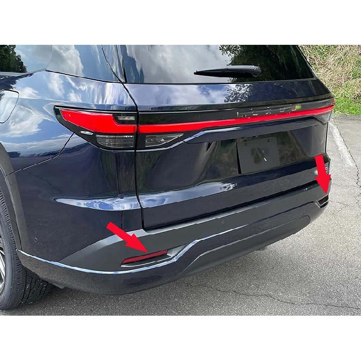 For Lexus TX 350 550H 2025 2026 Car Accessories ABS Chrome Rear Reflector Fog Light Lamp Cover Trim Bezel Frame Styling Garnish