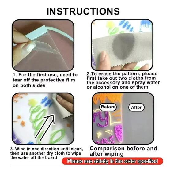 Children's Whiteboard With Bright Magic Boards N